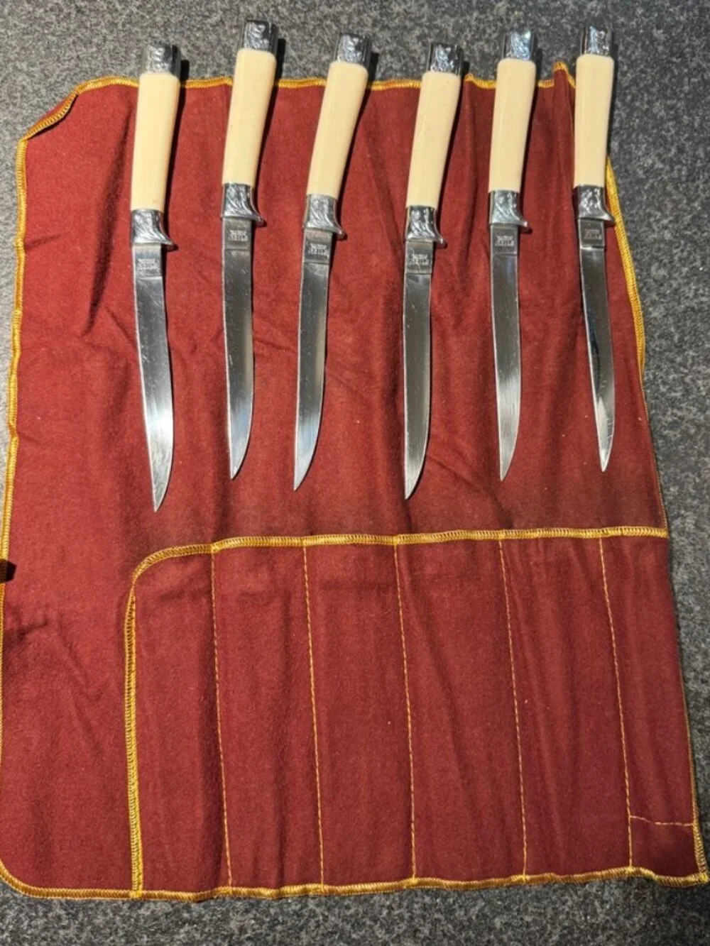 Hoffritz Cutlery Set of 6, Premium Vintage Stainless Steel German Steak Knives - Picture 3 of 7